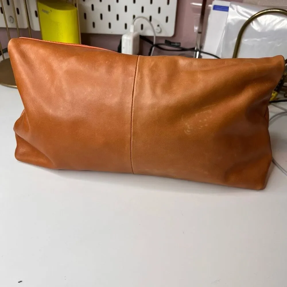 Kate Landry clutch buttery genuine leather boho style